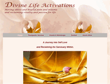 Tablet Screenshot of divinelifeactivations.com